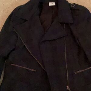 Cabi black watch moto jacket—size 4